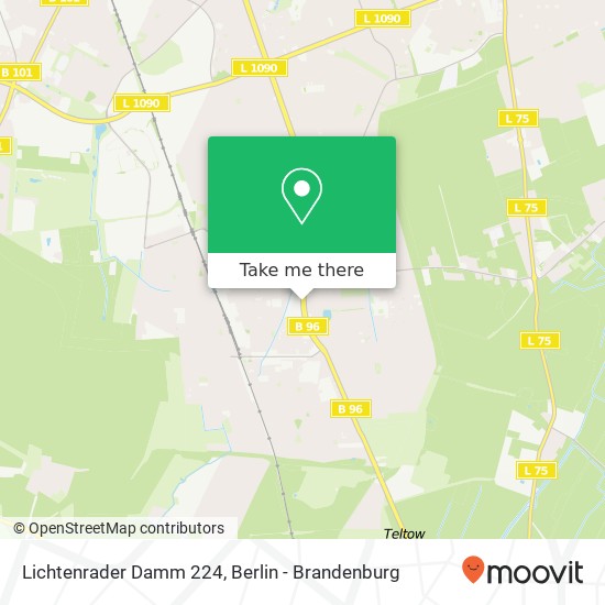Карта Lichtenrader Damm 224, Lichtenrader Damm 224, 12305 Berlin, Deutschland