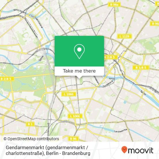 Карта Gendarmenmarkt (gendarmenmarkt / charlottenstraße), Mitte, 10117 Berlin