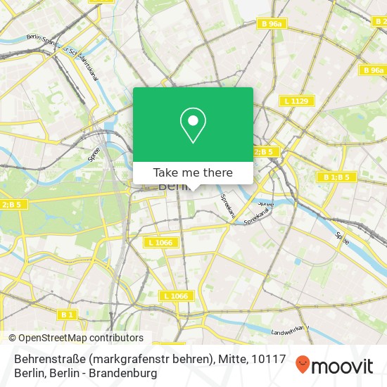 Карта Behrenstraße (markgrafenstr behren), Mitte, 10117 Berlin