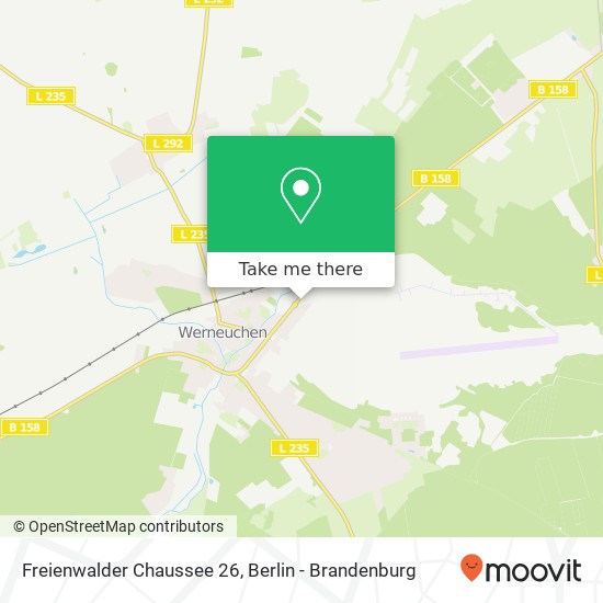 Карта Freienwalder Chaussee 26, Freienwalder Chaussee 26, 16356 Werneuchen, Deutschland