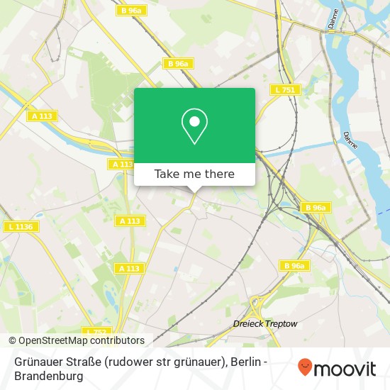 Карта Grünauer Straße (rudower str grünauer), Altglienicke, 12524 Berlin