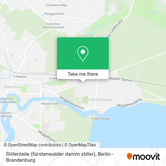 Карта Stillerzeile (fürstenwalder damm stiller)