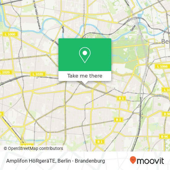 Карта Amplifon HöRgeräTE, Tauentzienstraße 1