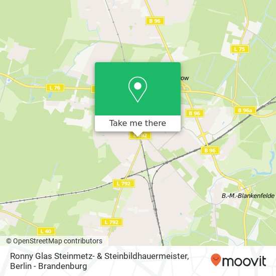 Карта Ronny Glas Steinmetz- & Steinbildhauermeister, Berliner Damm 203