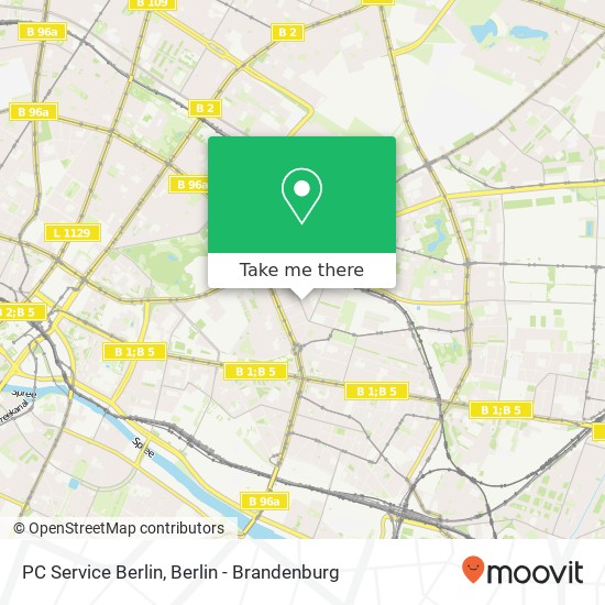 Карта PC Service Berlin, Ebertystraße 34