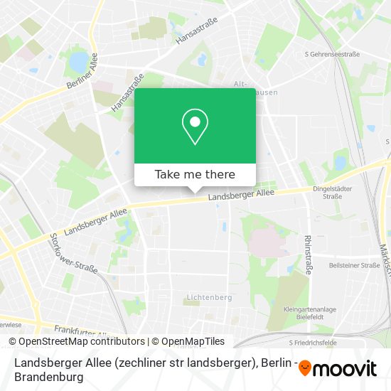 Landsberger Allee (zechliner str landsberger) map