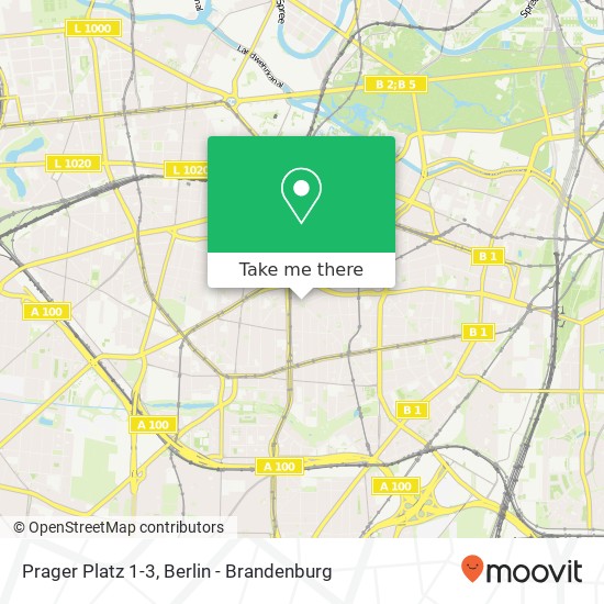 Карта Prager Platz 1-3, Prager Pl. 1-3, 10779 Berlin, Deutschland