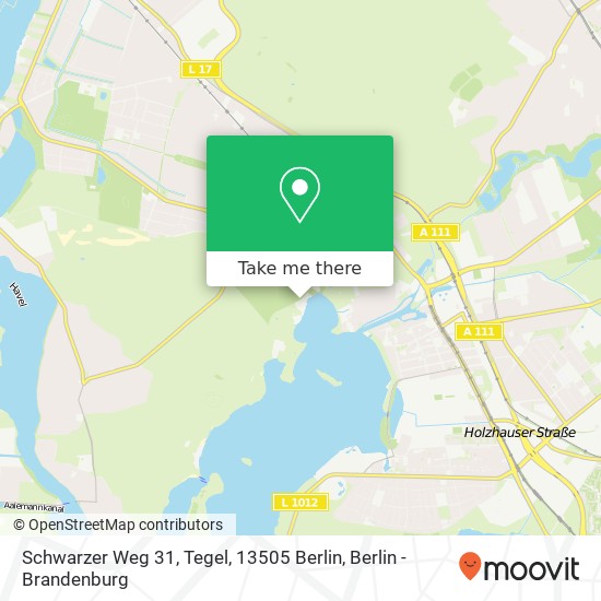 Schwarzer Weg 31, Tegel, 13505 Berlin map