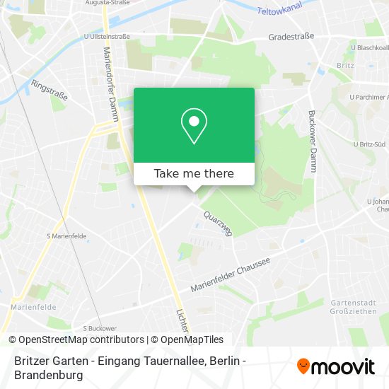 Britzer Garten - Eingang Tauernallee map