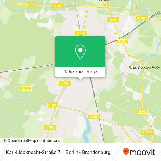 Karl-Liebknecht-Straße 71, Blankenfelde, 15827 Blankenfelde-Mahlow map