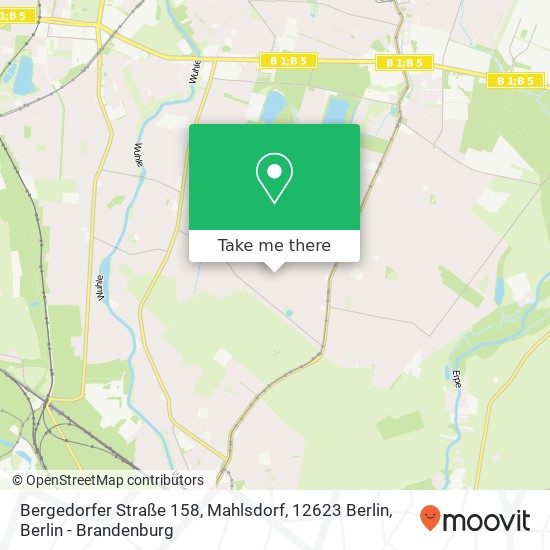 Bergedorfer Straße 158, Mahlsdorf, 12623 Berlin map
