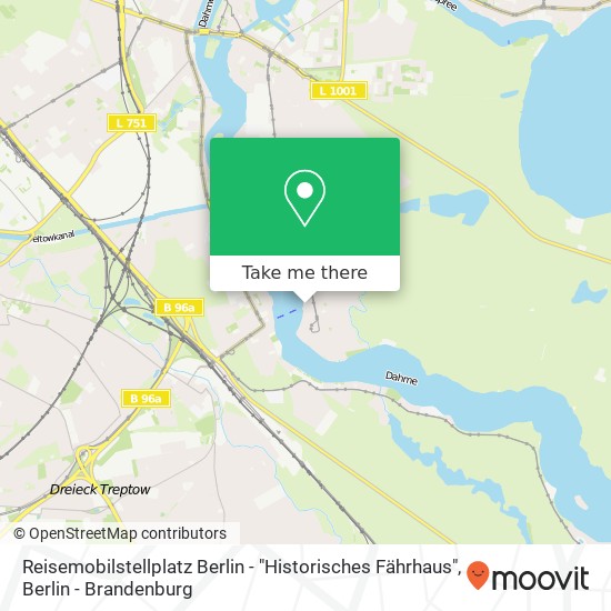 Карта Reisemobilstellplatz Berlin - "Historisches Fährhaus"