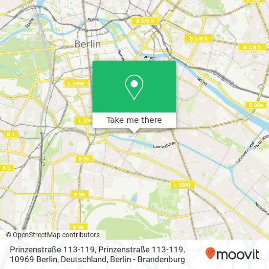 Карта Prinzenstraße 113-119, Prinzenstraße 113-119, 10969 Berlin, Deutschland