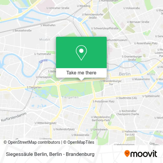 Siegessäule Berlin map