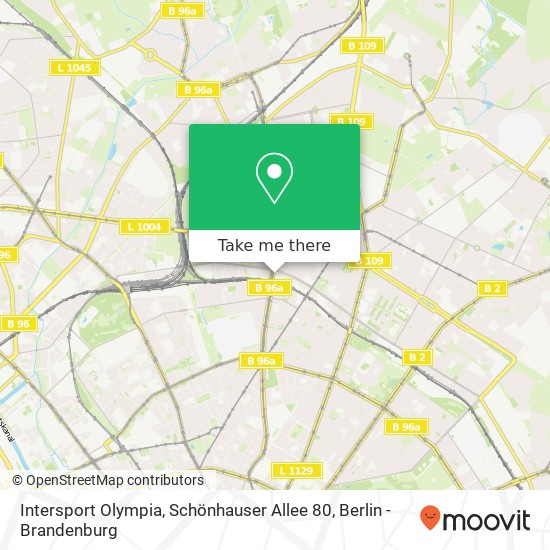 Карта Intersport Olympia, Schönhauser Allee 80