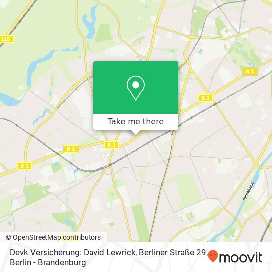 Карта Devk Versicherung: David Lewrick, Berliner Straße 29