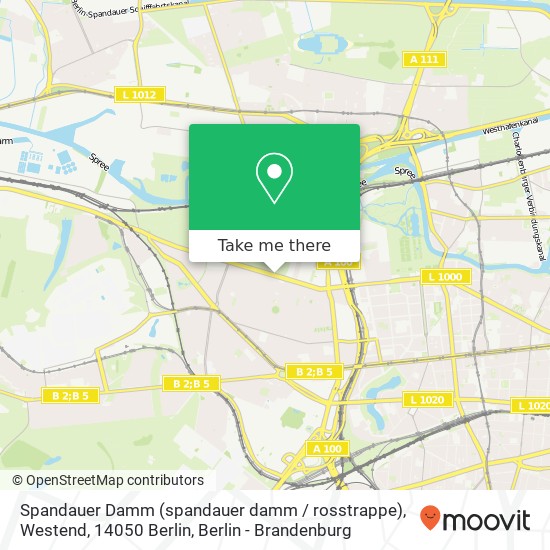 Карта Spandauer Damm (spandauer damm / rosstrappe), Westend, 14050 Berlin