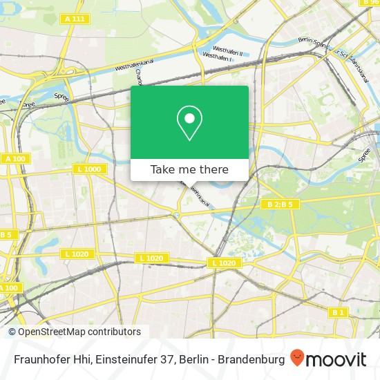 Карта Fraunhofer Hhi, Einsteinufer 37