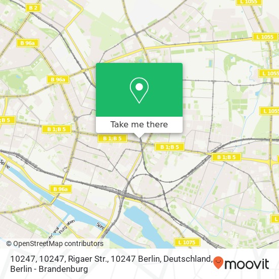 Карта 10247, 10247, Rigaer Str., 10247 Berlin, Deutschland