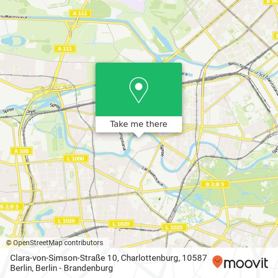 Карта Clara-von-Simson-Straße 10, Charlottenburg, 10587 Berlin