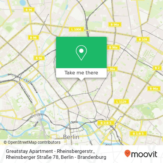 Карта Greatstay Apartment - Rheinsbergerstr., Rheinsberger Straße 78