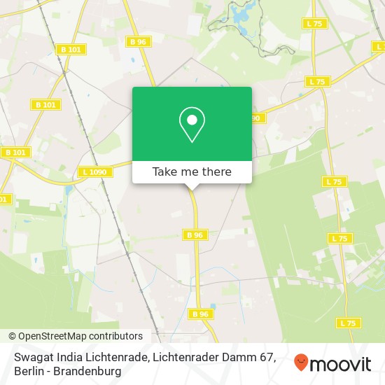 Swagat India Lichtenrade, Lichtenrader Damm 67 map