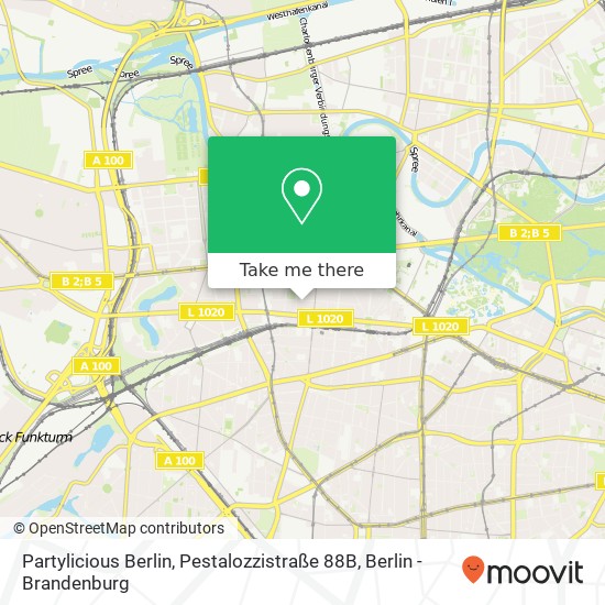 Карта Partylicious Berlin, Pestalozzistraße 88B