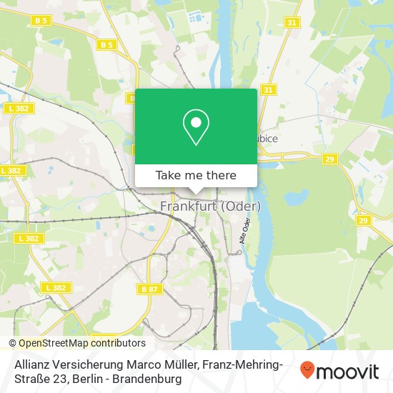 Allianz Versicherung Marco Müller, Franz-Mehring-Straße 23 map