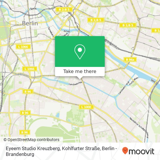 Карта Eyeem Studio Kreuzberg, Kohlfurter Straße