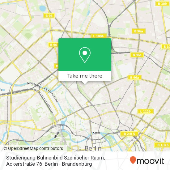 Studiengang Bühnenbild Szenischer Raum, Ackerstraße 76 map