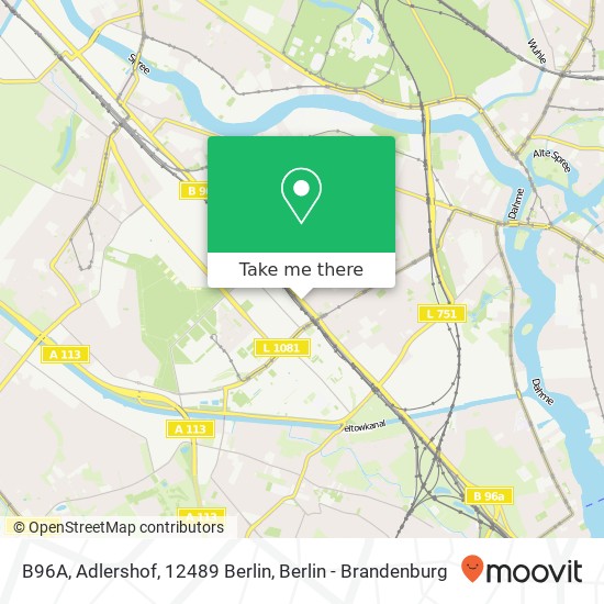 B96A, Adlershof, 12489 Berlin map