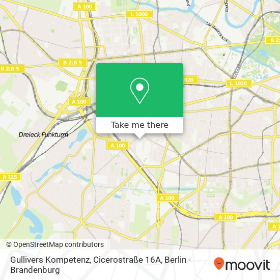 Карта Gullivers Kompetenz, Cicerostraße 16A