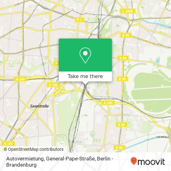 Autovermietung, General-Pape-Straße map