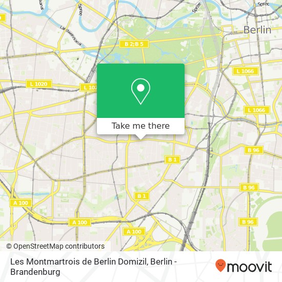 Les Montmartrois de Berlin Domizil map