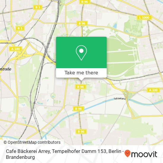 Cafe Bäckerei Arrey, Tempelhofer Damm 153 map