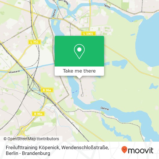 Freilufttraining Köpenick, Wendenschloßstraße map