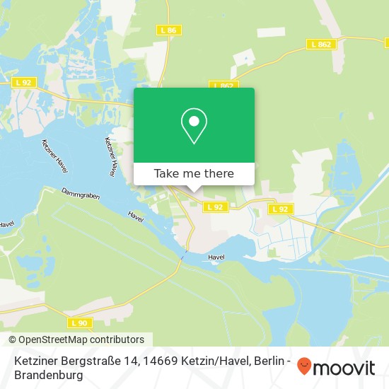 Ketziner Bergstraße 14, 14669 Ketzin / Havel map
