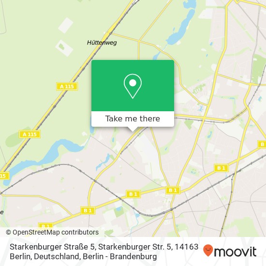 Starkenburger Straße 5, Starkenburger Str. 5, 14163 Berlin, Deutschland map