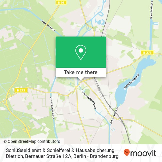 Карта SchlüSseldienst & Schleiferei & Hausabsicherung Dietrich, Bernauer Straße 12A