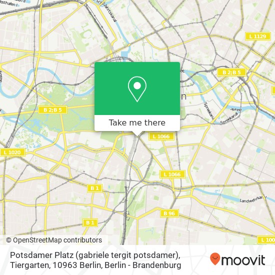 Potsdamer Platz (gabriele tergit potsdamer), Tiergarten, 10963 Berlin map