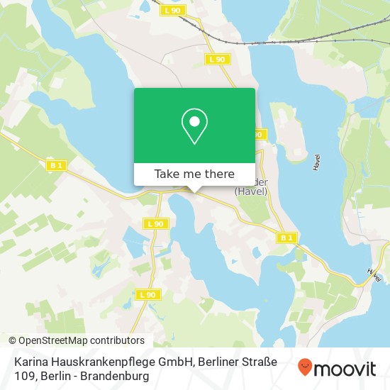 Карта Karina Hauskrankenpflege GmbH, Berliner Straße 109
