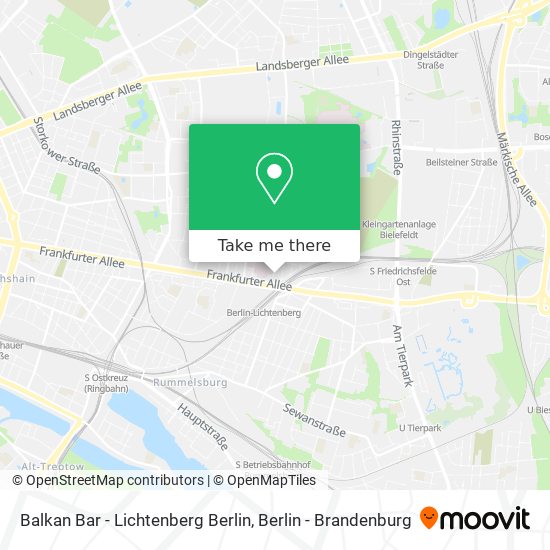 Balkan Bar - Lichtenberg Berlin map