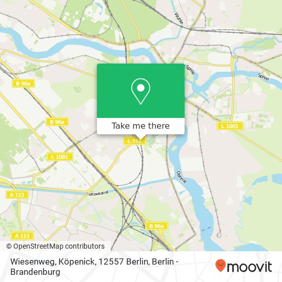 Wiesenweg, Köpenick, 12557 Berlin map