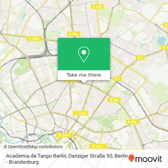 Карта Academia de Tango Berlin, Danziger Straße 50
