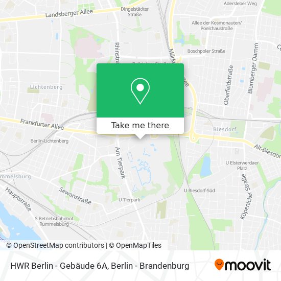 HWR Berlin - Gebäude 6A map