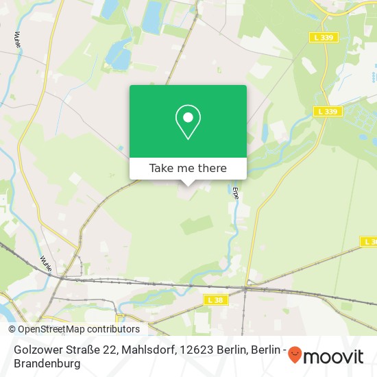 Golzower Straße 22, Mahlsdorf, 12623 Berlin map