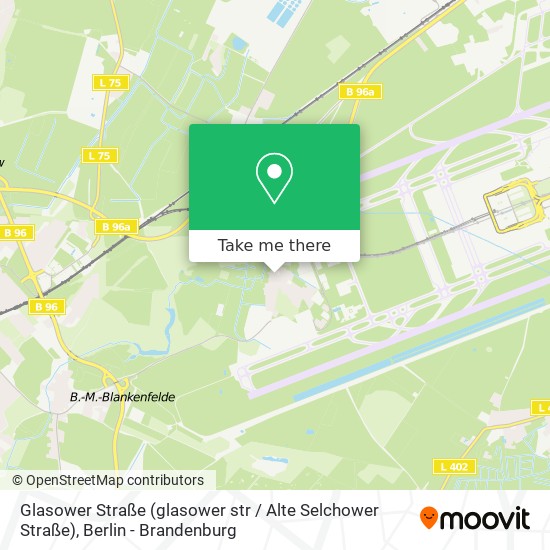 Карта Glasower Straße (glasower str / Alte Selchower Straße)