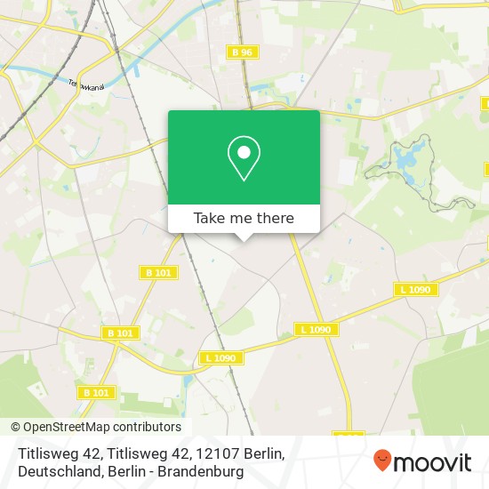 Карта Titlisweg 42, Titlisweg 42, 12107 Berlin, Deutschland
