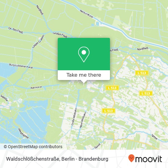 Карта Waldschlößchenstraße, Waldschlößchenstraße, 03096 Burg (Spreewald), Deutschland