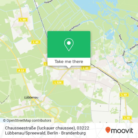 Chausseestraße (luckauer chaussee), 03222 Lübbenau / Spreewald map